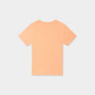 T-shirt col rond manches courtes coton orange corail garçon