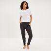 Pantalon de pyjama ajust&eacute; gris fonc&eacute; femme
