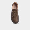 Derbies confort zipp&eacute;es &agrave; lacets taupe femme