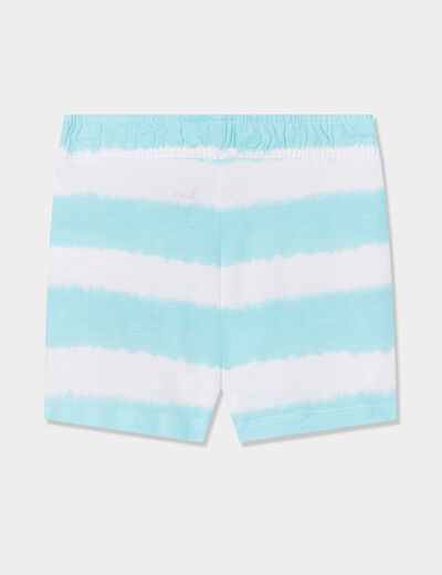 Lot de 2 shorts coton bleu turquoise bébé garçon