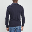 Polo manches longues bleu marine homme