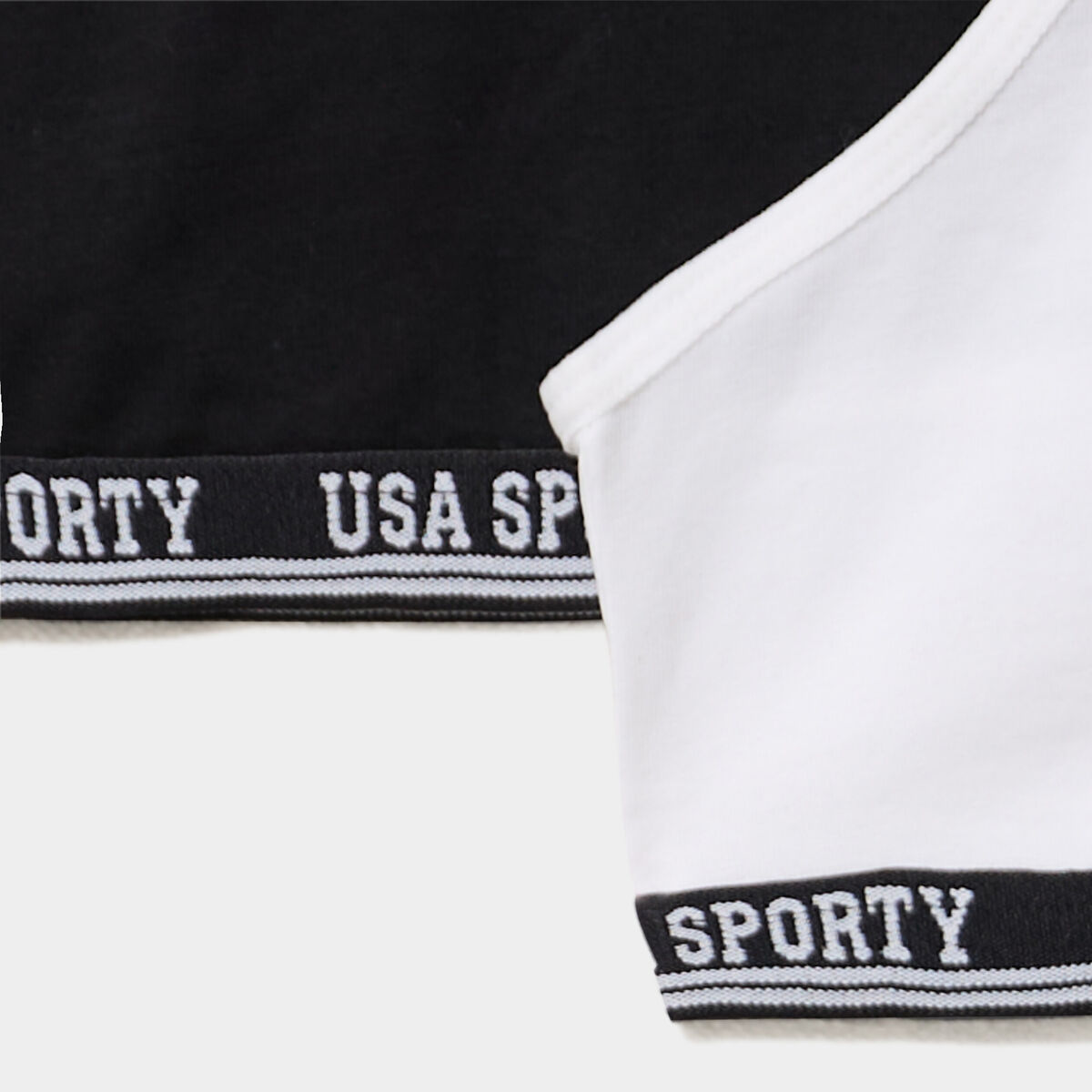 Lot 2 brassières triangles coton noir fille