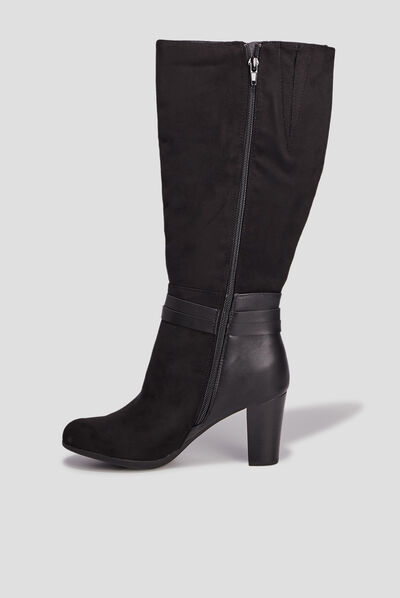 Bottes à talons noir femme