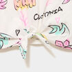 T-shirt nou&eacute; manches courtes coton ecru fille