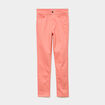 Pantalon slim stretch orange corail femme