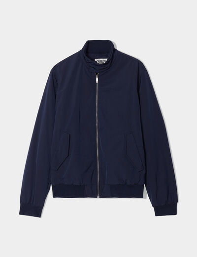 Veste zippée avec col montant Creeks bleu marine homme