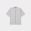 Chemise col cubain manches courtes coton blanc homme