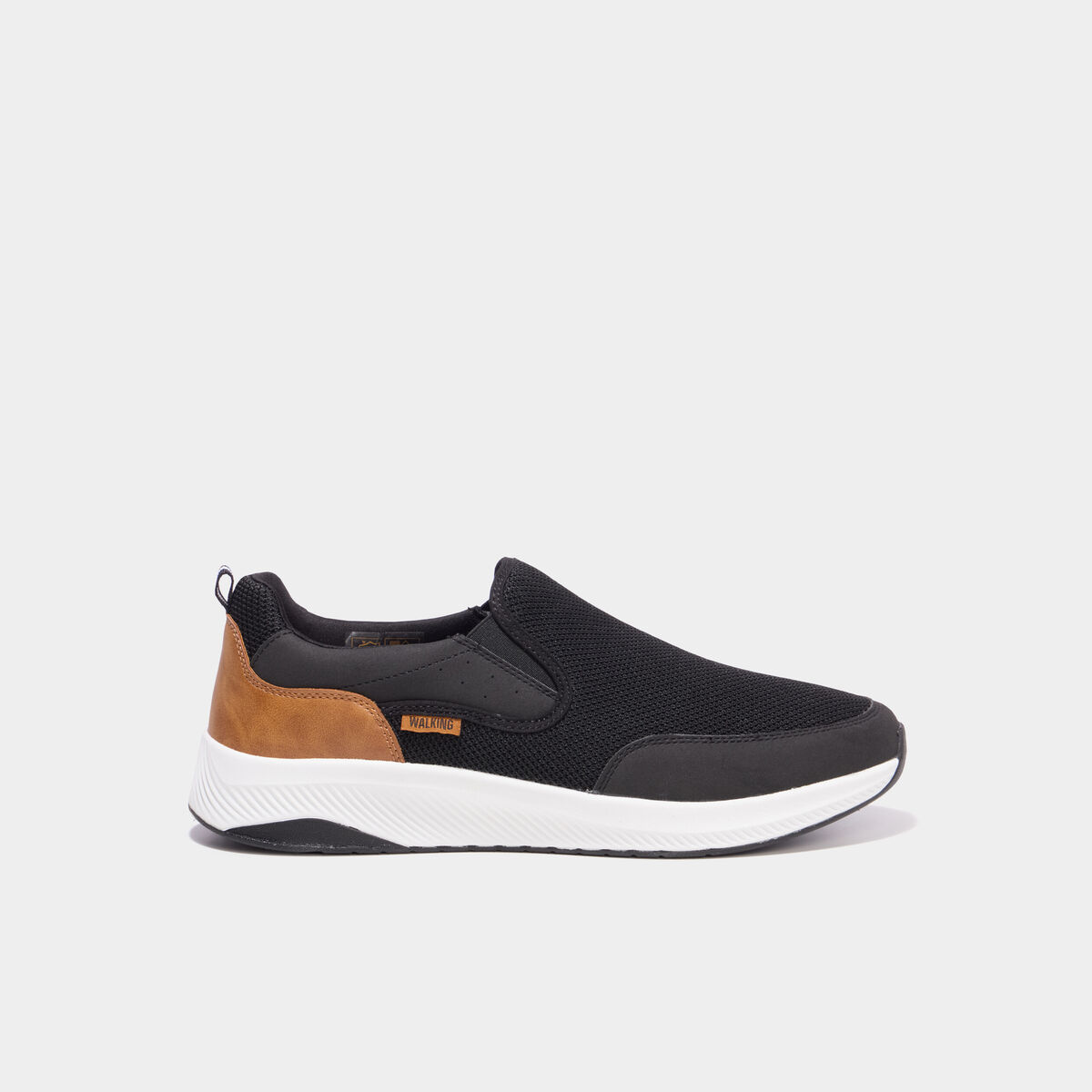 Baskets semelles &eacute;paisses noir homme
