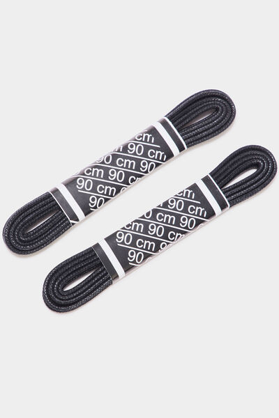 Lot 2 lacets fins 90 cm noir mixte