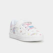 Tennis basses bout renforc&eacute; &agrave; scratchs blanc fille