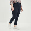 Jeans slim taille haute 7/8ème bleu femme grande taille