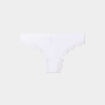 String côtelé avec dentelle blanc femme