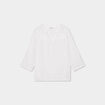 Blouse plumetis avec épaules dentelle blanc femme grande taille