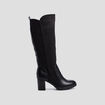 Bottes zippées orange foncé femme