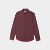 Chemise ajustée col français prune homme