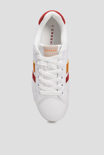 Tennis à lacets Creeks rouge femme
