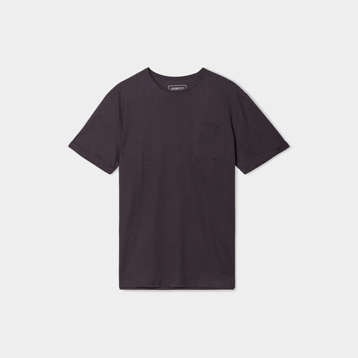 T-shirt col rond manches courtes Liberto gris foncé homme