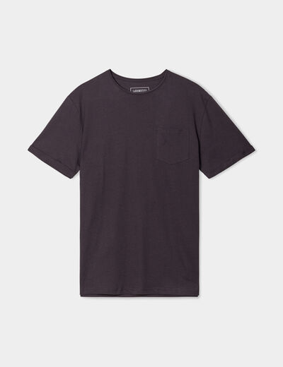 T-shirt col rond manches courtes Liberto gris foncé homme