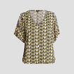 T-shirt détail bijou manches courtes noir femme