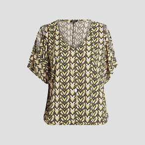 T-shirt détail bijou manches courtes noir femme