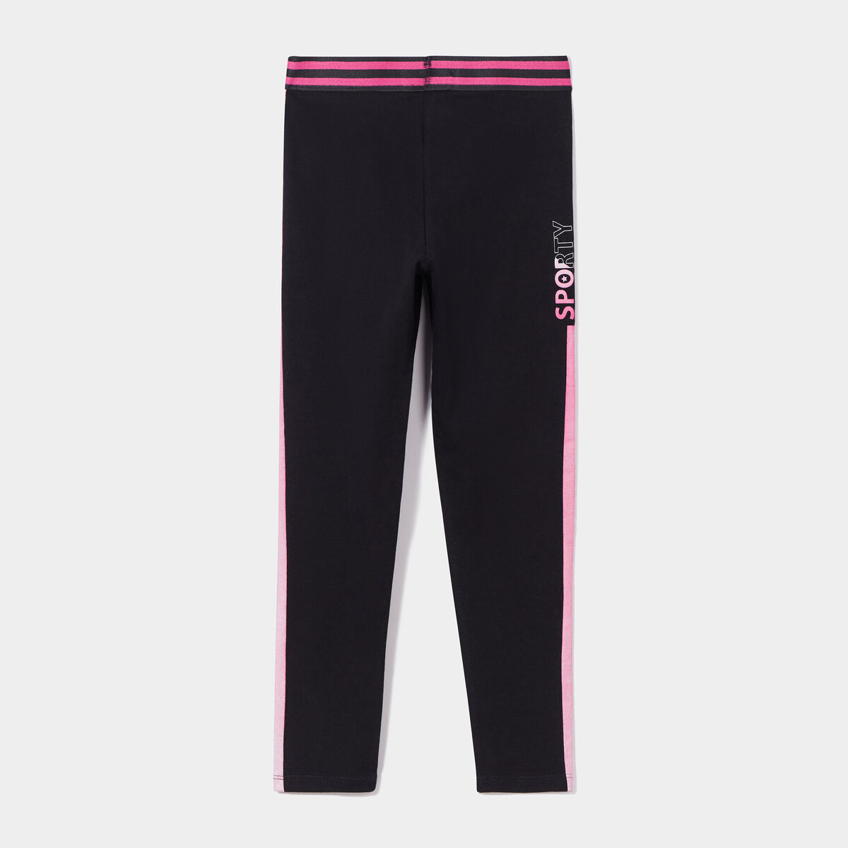 Legging Fille Coton Noir Pleine Longueur – Ultra Confort & Extensible – École, Sport, Maison