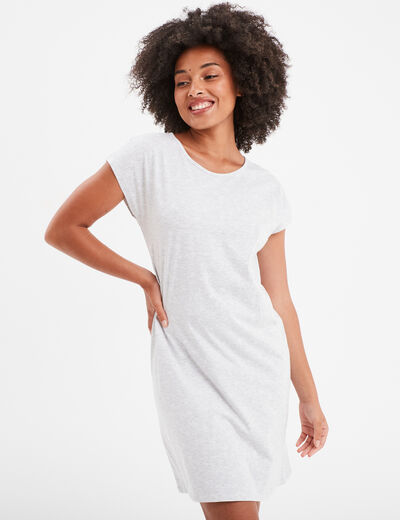 Chemise de nuit gris clair femme