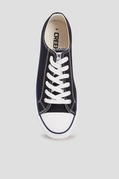 Tennis en toile à lacets Creeks noir homme