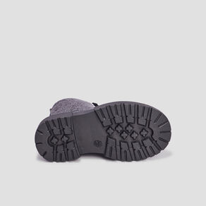 bottines a paillettes crantees noir fille Bottines à paillettes crantées noir fille