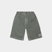 Bermuda large taille élastiquée coton vert kaki garçon