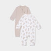 Lot 2 dors-bien coton manches longues creme b&eacute;b&eacute;