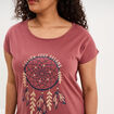 Chemise de nuit manches courtes rose framboise femme grande taille