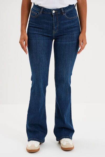 Jeans flare 5 poches denim stone femme