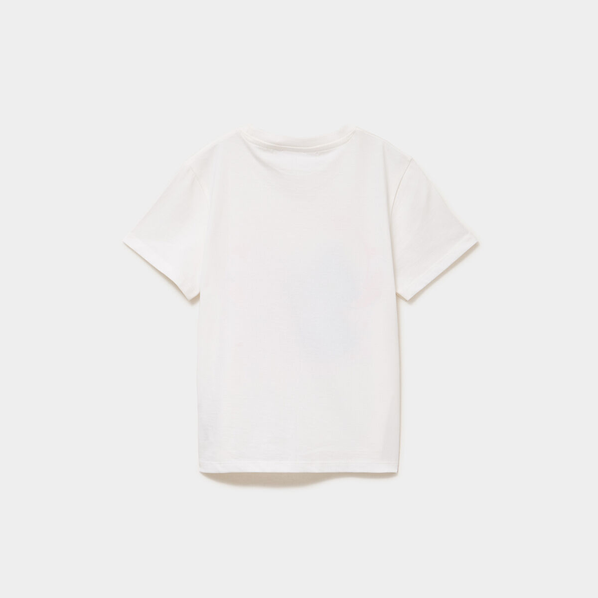T-shirt manches courtes coton Stitch blanc fille