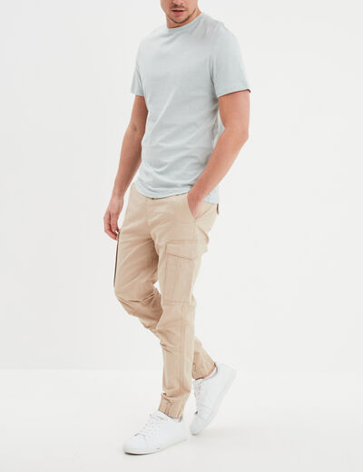 T-shirt col rond manches courtes Creeks gris homme