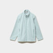 Gilet effet polaire zipp&eacute; col montant bleu gris fille