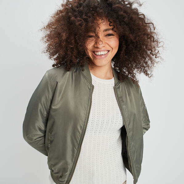 blouson bombers vert kaki femme Blouson bombers vert kaki femme