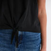 Débardeur noué sans manches coton noir femme