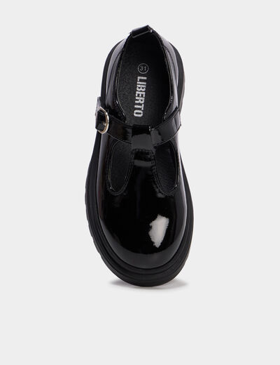 Babies salom&eacute; vernies noir fille
