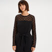 Combinaison pantalon avec dentelle noir femme