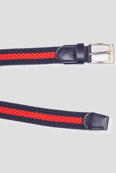 Ceinture tressée multicolore garçon