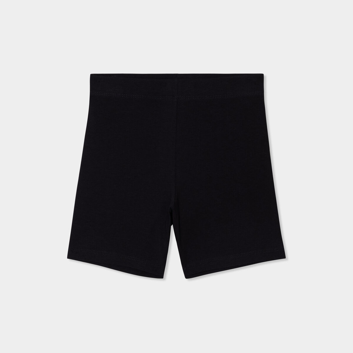 Legging short coton taille élastiquée noir fille
