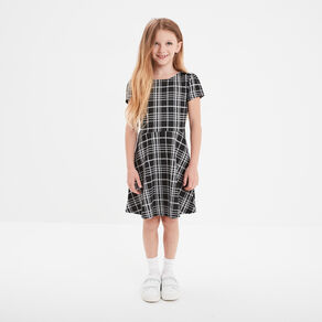 robe patineuse manches courtes noir fille Robe patineuse manches courtes noir fille