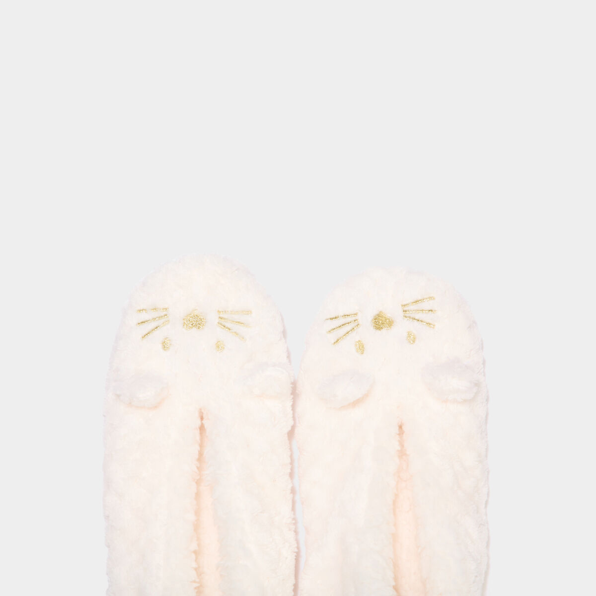 Chaussons ballerines avec étui blanc femme