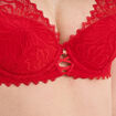 Soutien-gorge foulard paddé dentelle rouge femme
