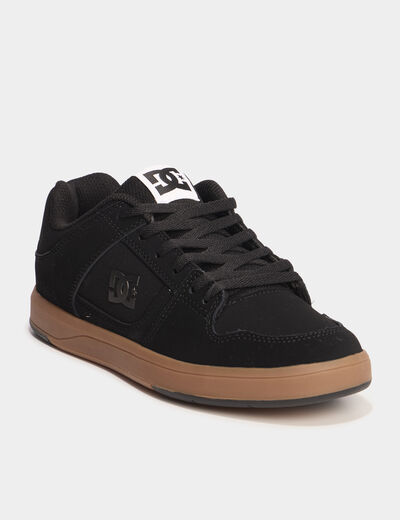 Tennis basses en cuir antid&eacute;rapantes camel gar&ccedil;on