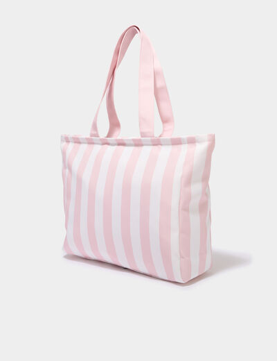 Sac cabas rectangulaire rose pastel femme