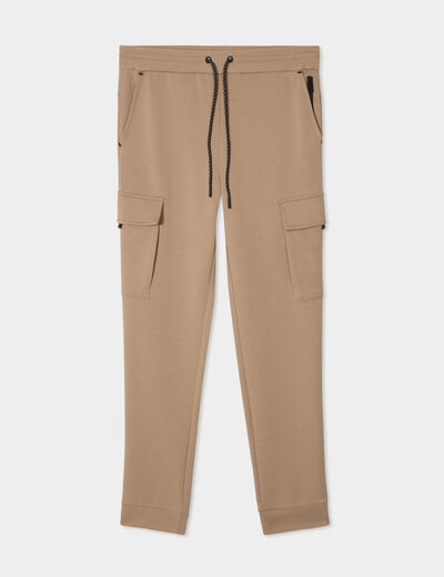 Pantalon de jogging cargo slim taupe homme