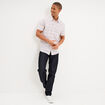 Chemise manches courtes coton ecru homme