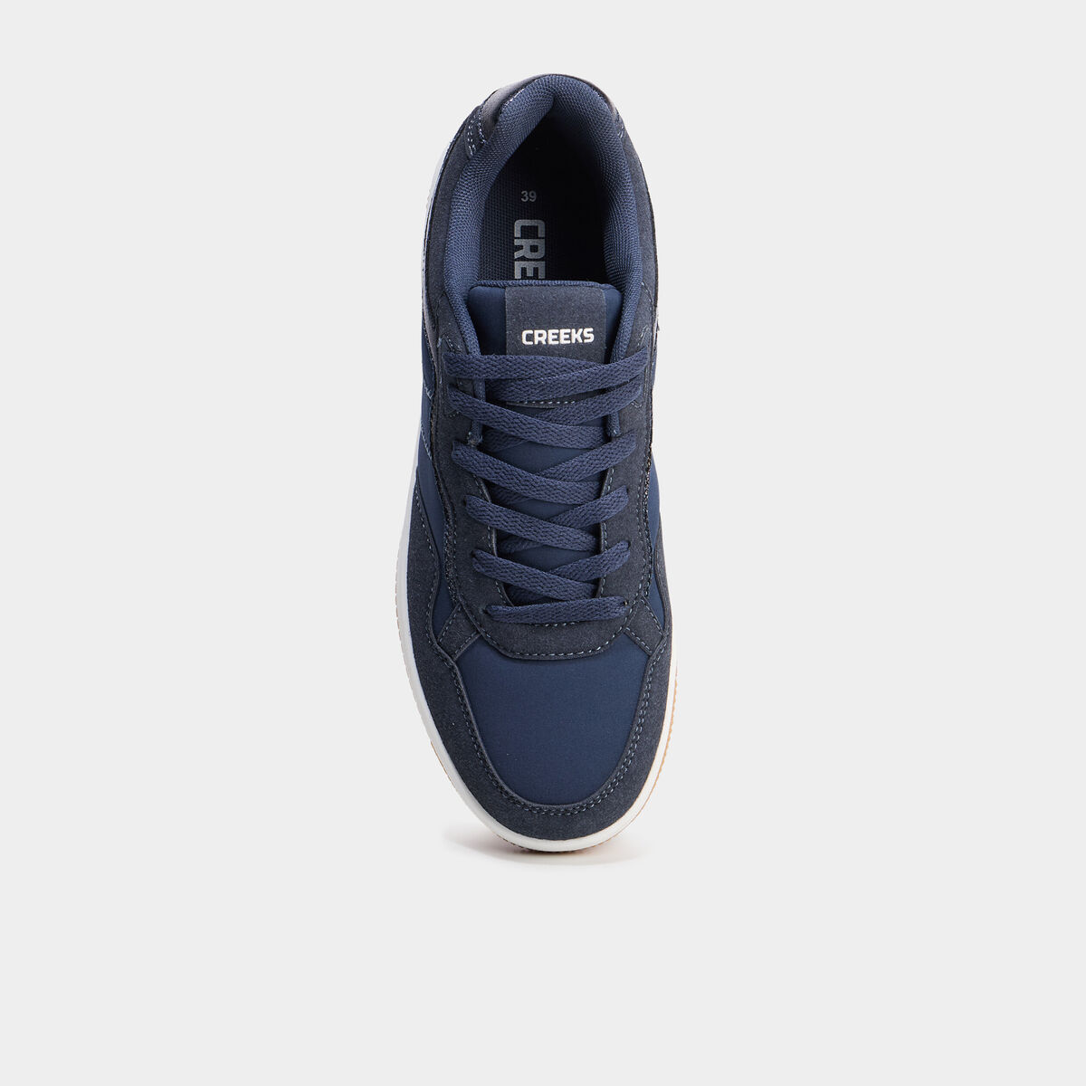 Tennis basses à lacets bleu marine femme