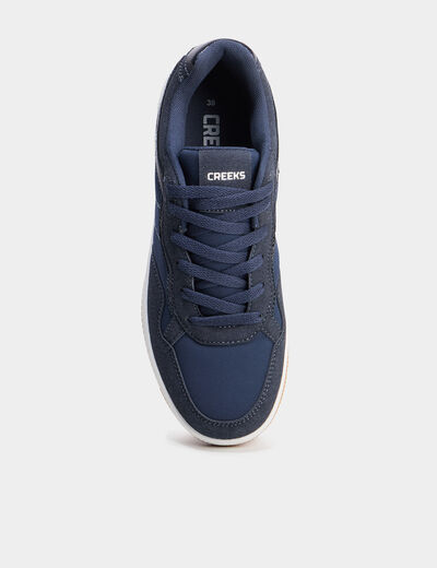Tennis basses à lacets bleu marine femme